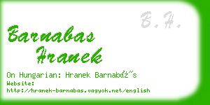 barnabas hranek business card